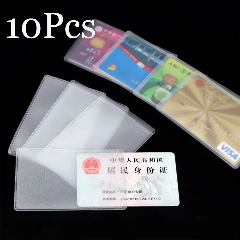 Professional Portable Protect Credit Cards Waterproof PVC ID Card Holder Card Cover Card Case Bank ID Card Sleeve