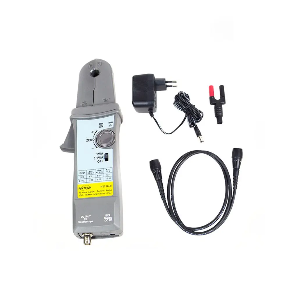 PINTECH PT710-D (1.5MHz,40A) AC/DC Current Probe Current Clamp Probe for Digital Multimeter