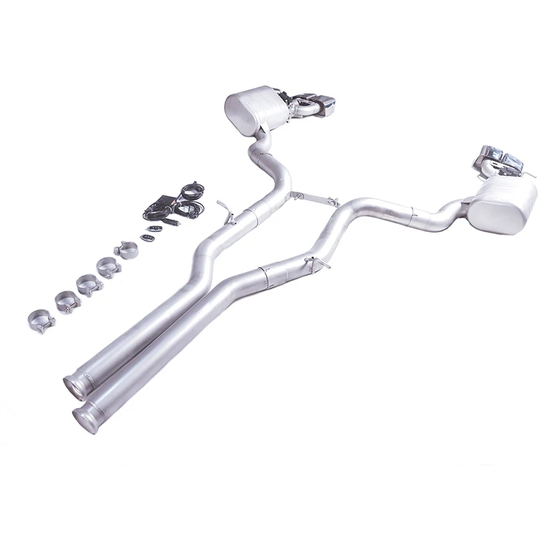 GFC Catback Silencieux d'échappement pour 2010-2017 AMG GLS63 C218 5.5T, système d'échappement de valve électrique de voiture en acier inoxydable 304