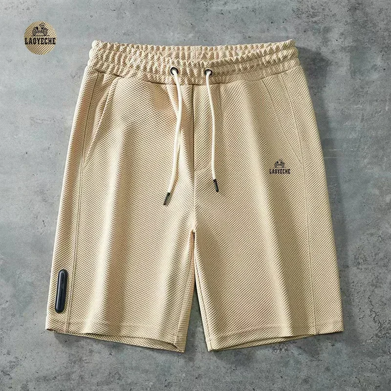 New High quality summer running shorts men\'s casual jogging shorts embroidered drawstring loose dry fitness shorts casual shorts