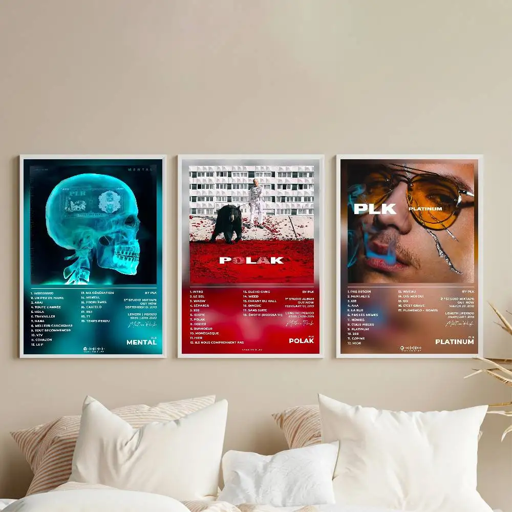 Rapper PLK Poster Sticky Wall Art Printing Waterproof Home Living Bed Room Bar Aesthetic Decor