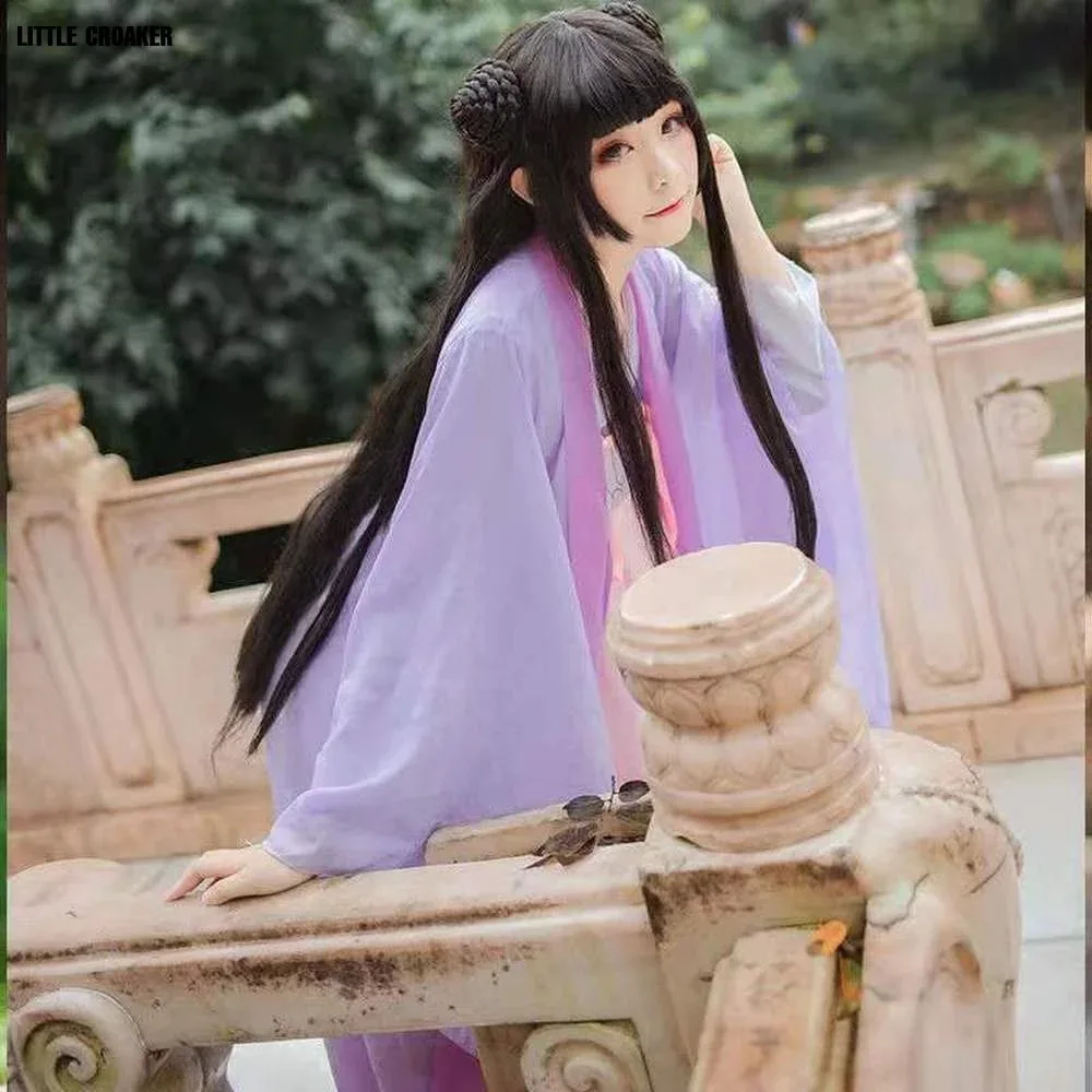 Anime Mo Dao Zu Shi Jiang Yan Li Cosplay Grandmaster of Demonic Cultivation Halloween Costumes Women Accessories Wigs and Fan