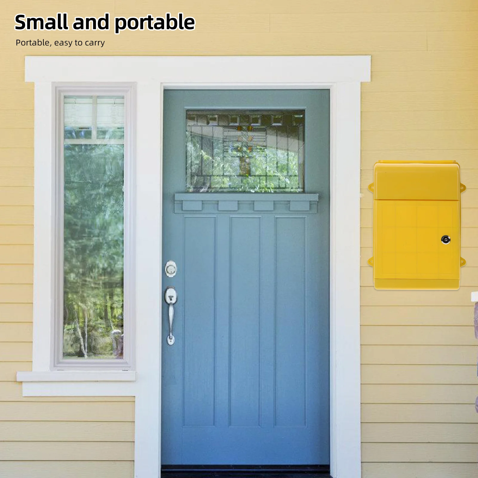 صندوق بريد مثبت على الحائط قابل للقفل في الهواء الطلق صندوق تجميع اقتراحات معدني بلاستيكي مقاوم للعوامل الجوية لمكتب المنزل والشقق الخارجي