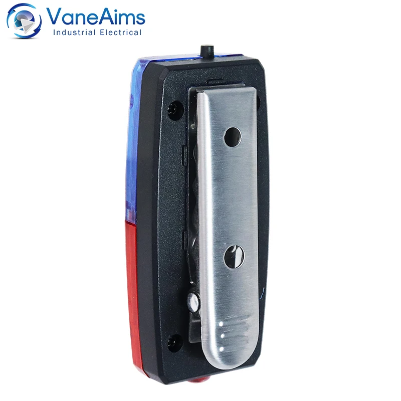 Red Blue LED Shoulder Clip Light Warning Outdoor Safety Emergency LED Work Light Lamp USB Rechargeable Portable Flashlight Torch