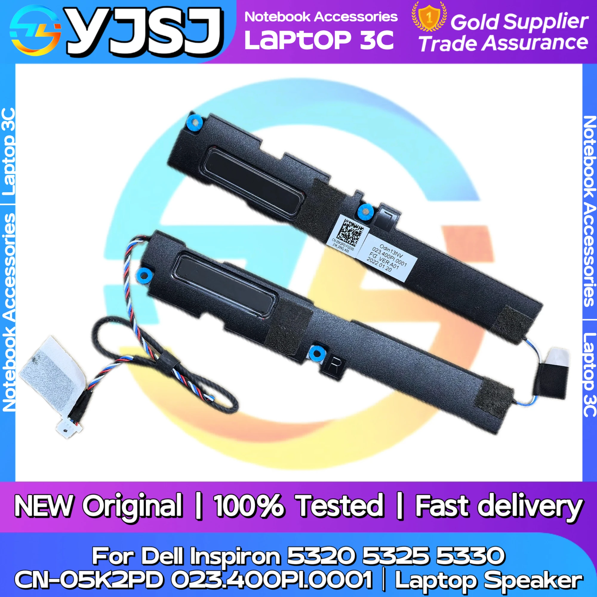 

New Original Laptop Notebook Audio Speaker For Dell Inspiron 5320 5325 5330 built-in speaker horn audio CN-05K2PD 023.400PI.0001