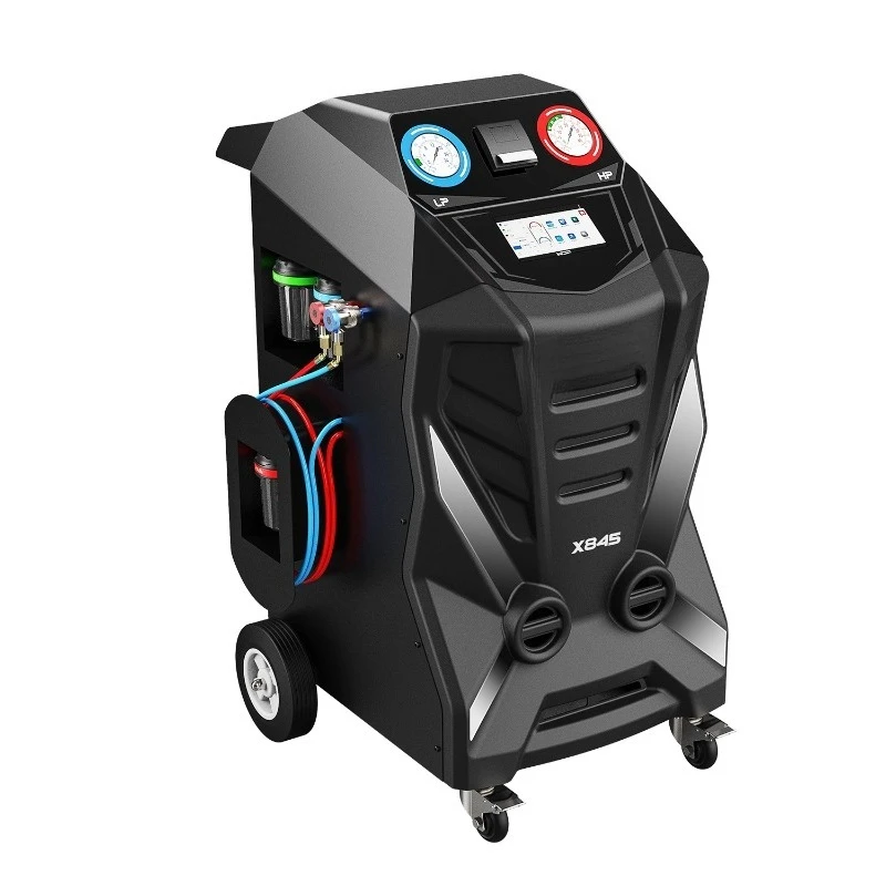 X845 auto air conditioner automatic refrigerant recovery filling cleaning machine auto air conditioner switch