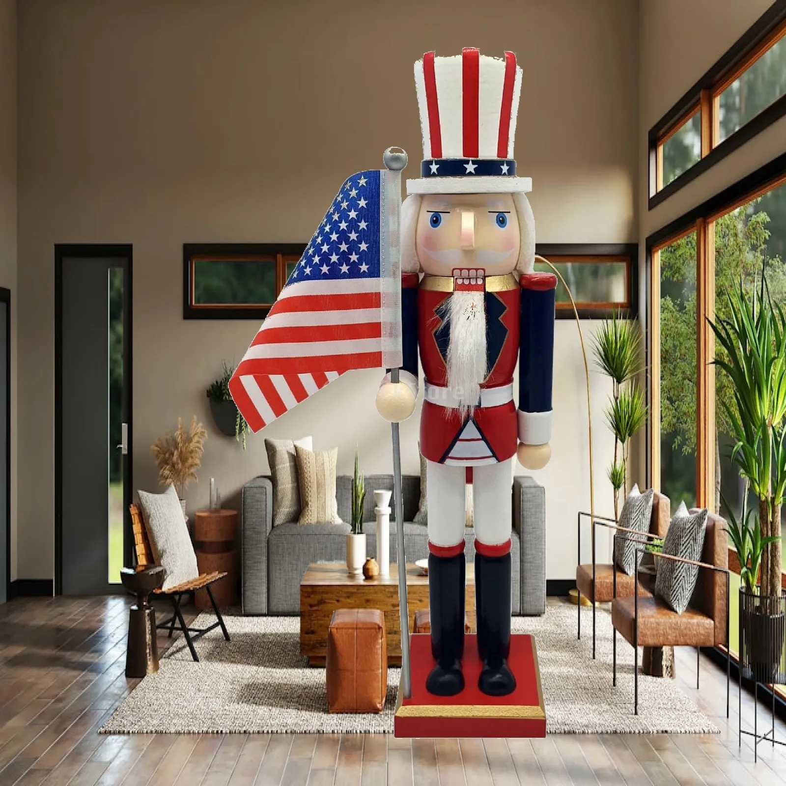 Wooden Nutcracker Nutcracker Figure Collectible Christmas Decoration Xmas Puppet