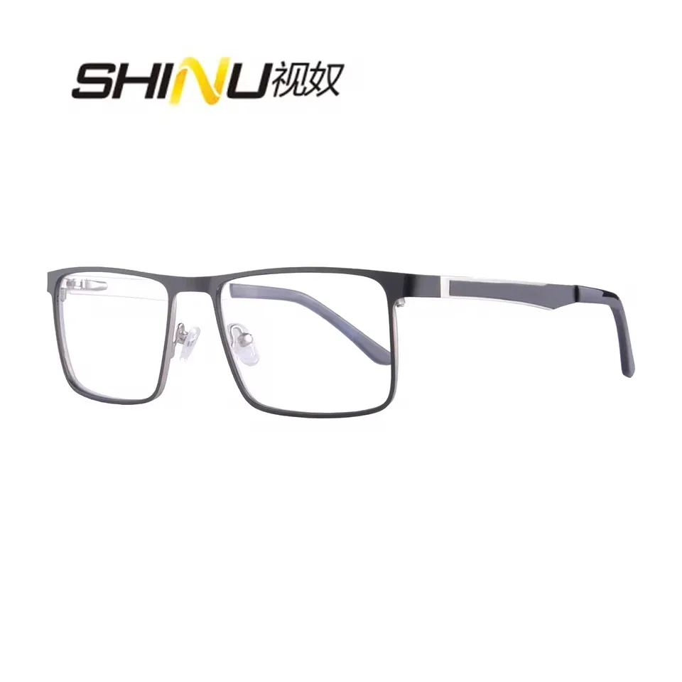 

SHINU Men's reading glasses Progressive Multifocal glasses grade customized near and far prescription hypropia myopia glasses