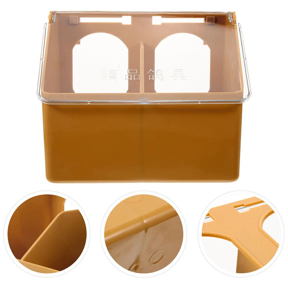 

2Pcs Bird Feeder Cage Pigeon Feeding Basin Safe Convenient Longtime Use Rigorous Process Pigeon Feeder Bird Food Container