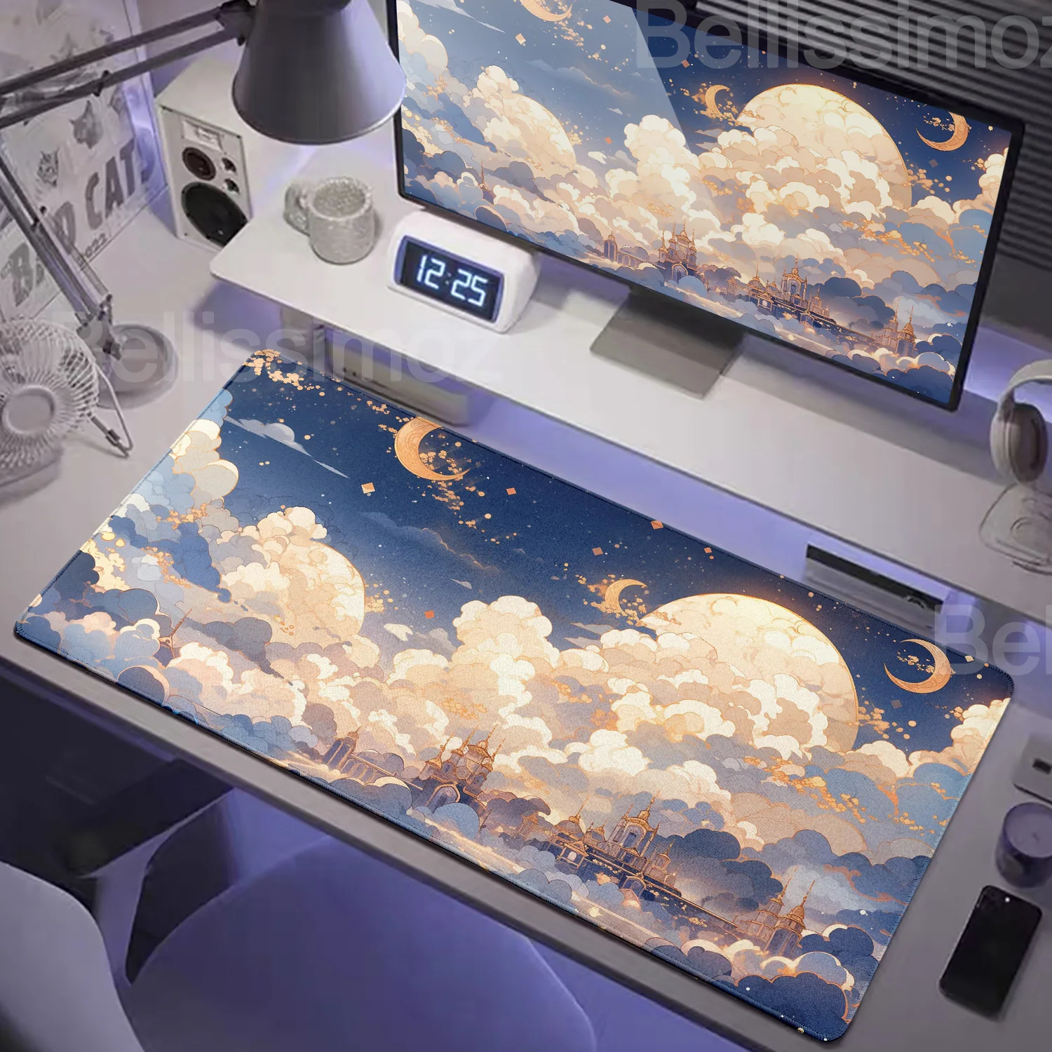 Schattige Wolk Grote Muismat Blauwe Gaming Muismat Gamer Toetsenbord Muismatten Tapijt Anti-Slip Laptop Rubberen Computer Tafel Mat