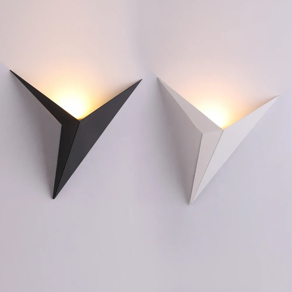 

Modern Minimalist 3W AC85-265V Triangle Shape LED Wall Lamps Nordic Style Indoor Wall Lamps Living Room Lights Simple Lighting