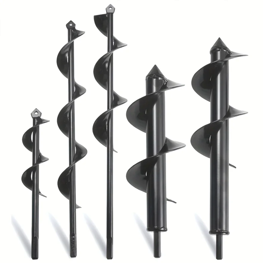 Spiral hole drill bit - Home planting spiral drill bit - Planting tool for loosening soil and digging holes, garden drill bit,
