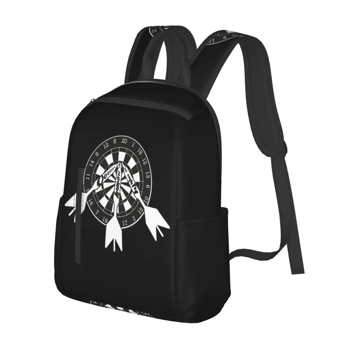 Darts Board Dartboard Arrow Target (4) Student Backpack School Bag Hiking Travel Daypack for Boys Girls Bookbag Shoulder Bags