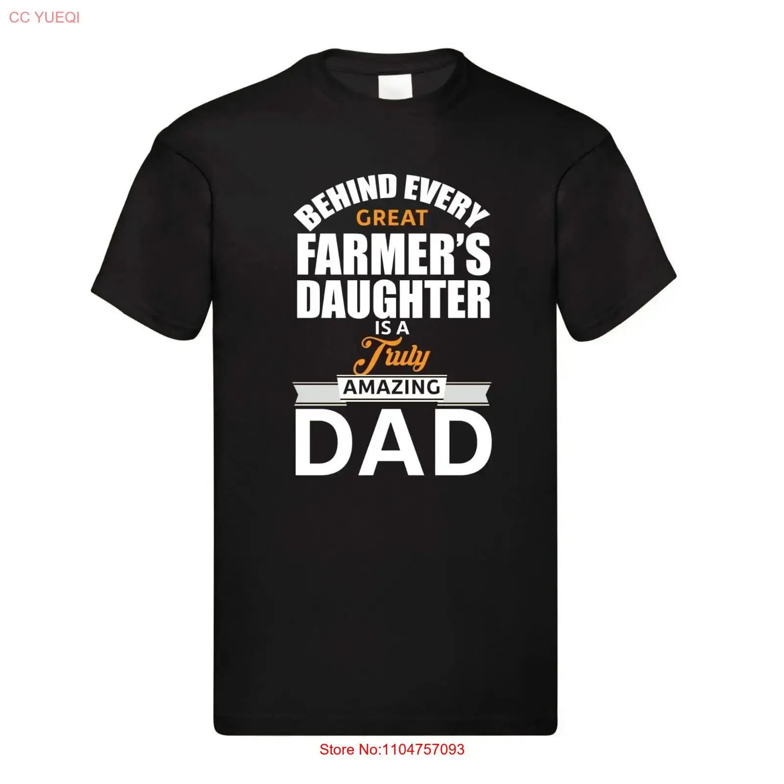 Behind Every Great Farmer s Daughter Is a Truly Amazing Dad Black Adult T Shirt vintage Washed Casual Stylish graphic Stretched