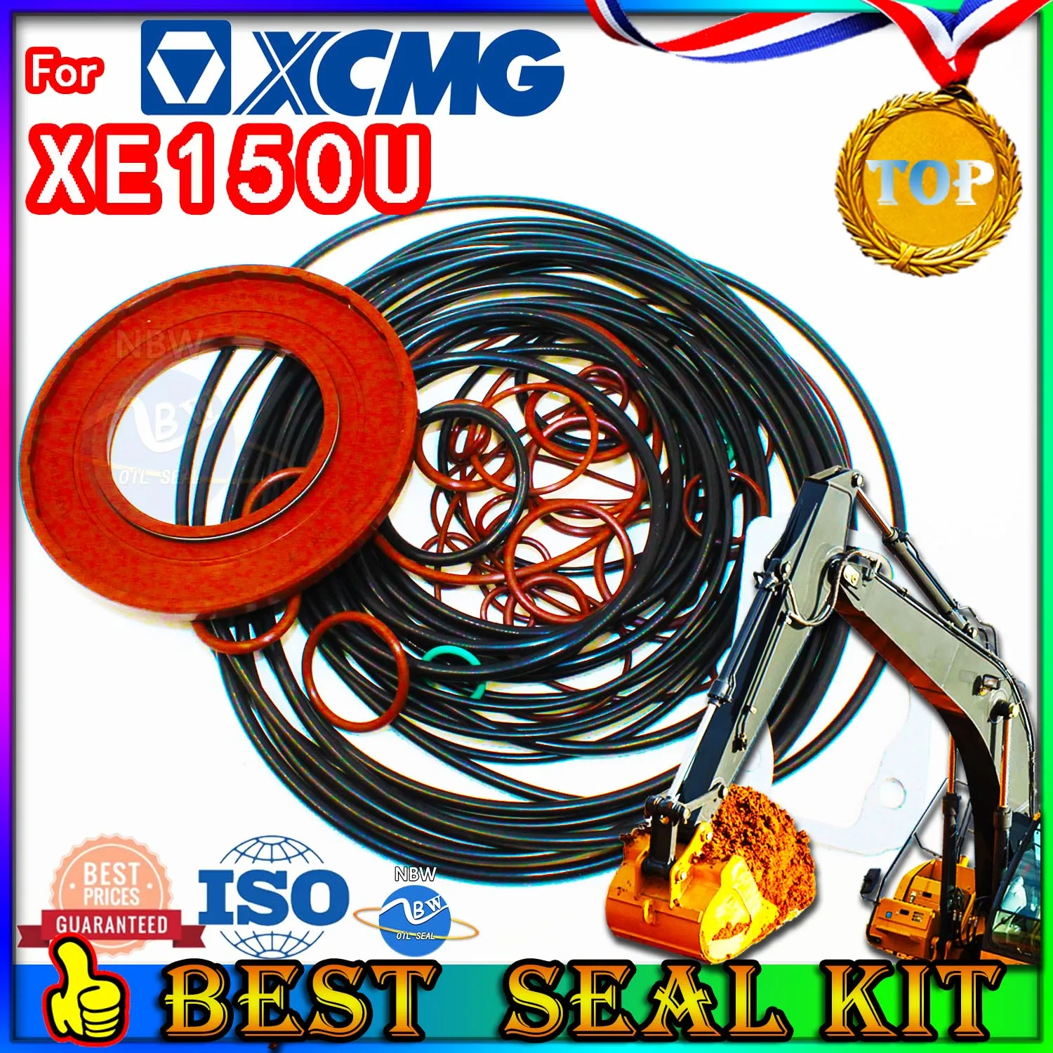 For XCMG XE150U Oil Seal Repair Kit Boom Arm Bucket Excavator Hydraulic Cylinder Bushing FKM High Suppliers Manufacturers Fix