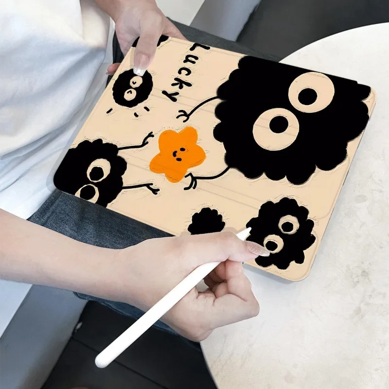 Cute Coal Balls Smart Cover for 2021 10.2 7/8/9 Generation IPad 10th Gen Case 2022 Air 5th 4th Pro 11 2nd 3rd 4th Ipad Mini6 8.3