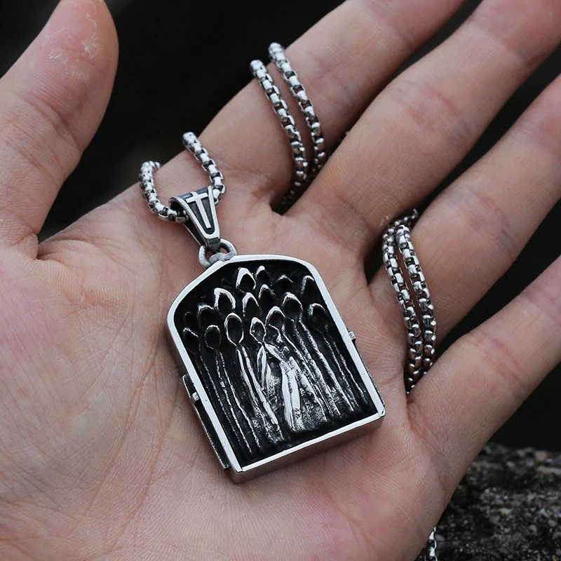 Stainless Steel Advent of Ascension Pendant Necklace With Cross Retro Fashion Rock 2022 NEW Long Chain For Man Gift Dropshipping