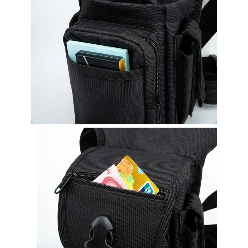 Bolsa de pierna táctica militar para hombre, riñonera ajustable, cinturón de muslo, senderismo, impermeable, nailon, motocicleta, montar, Camping