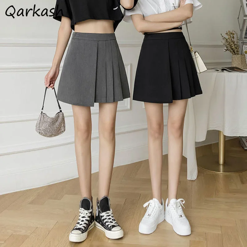 

Summer Skirts Women Pure Japanese Style All-match JK Design Clothing Temperament Stylish A-line Newest Preppy Tender Basic Ins