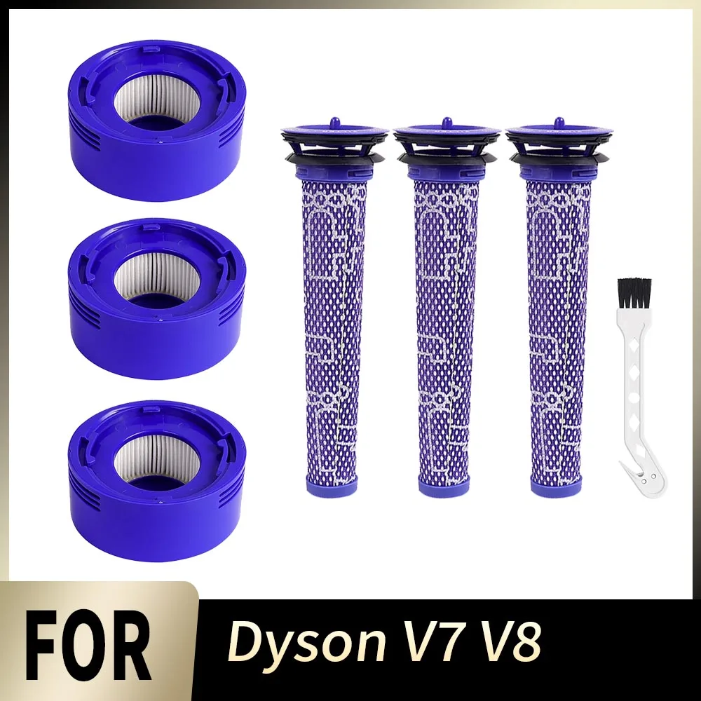 Replacement Filter For Dyson V7 V8 Absolute Animal Cordless Vacuum Pre-Filters Post-Filters Vacuum Cleaner Accessories Parts