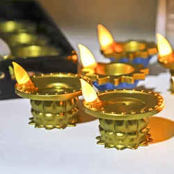 Lampa świecowa LED Diwali symulacja Deepavali świeca dekoracyjna mała pływająca dekoracja lampa naftowa pływająca na wodzie podgrzewacz LED