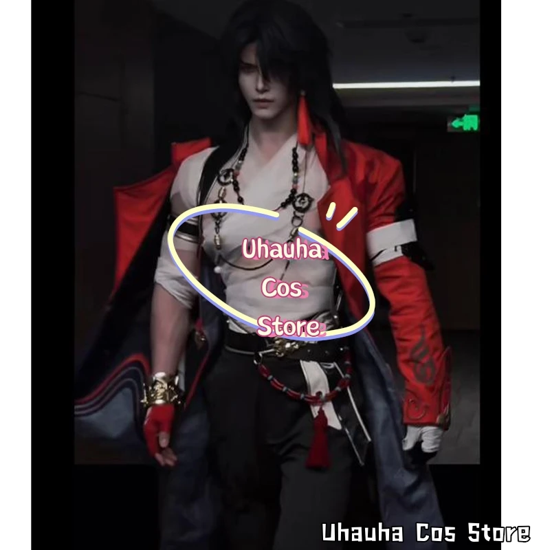 CR6.18*Mortenax Blade Cosplay Costumes Wig Red Suit Honkai Star Rail Hsr Game Mens Roleplay Pants Overcoat Halloween Suit Set