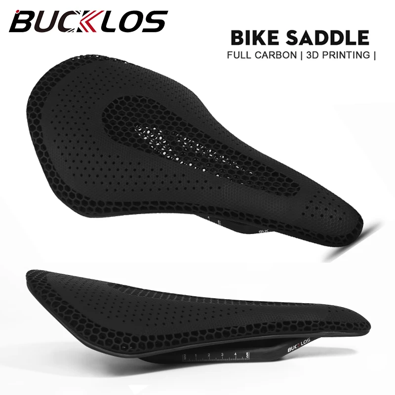 

BUCKLOS 3d Saddle Ultralight Carbon Saddle 143MM 155MM 3d Printed Bicycle Seat Honeycomb Road Mountain Bike Seat Cushion Nylon