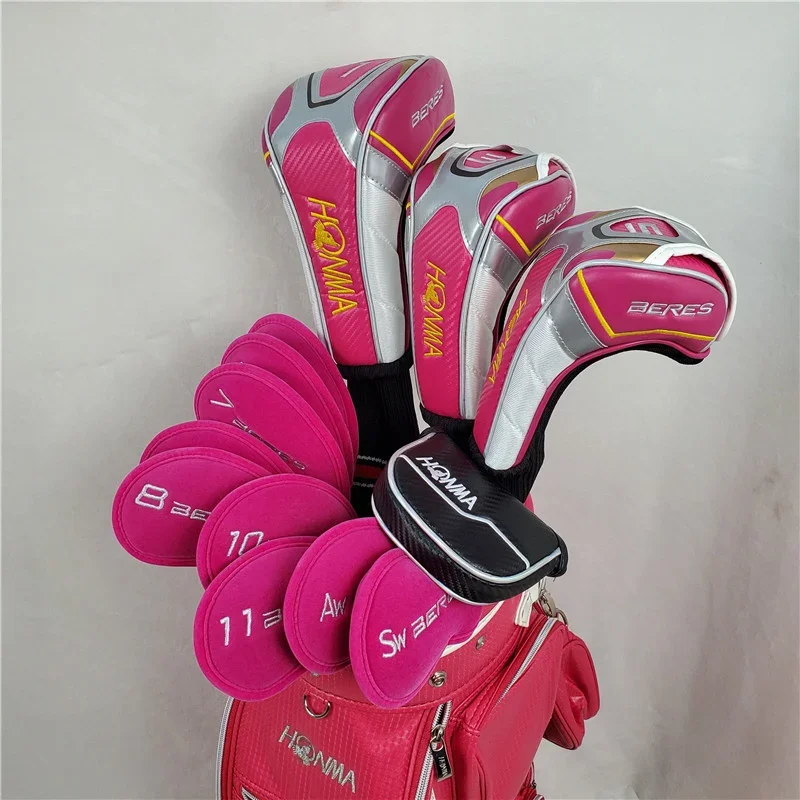 Set completo da golf Beres-S06 da donna Set mazza da golf Driver da golf + legni + ferri + putter / 13 pezzi con copertura della testa dell'albero in grafite