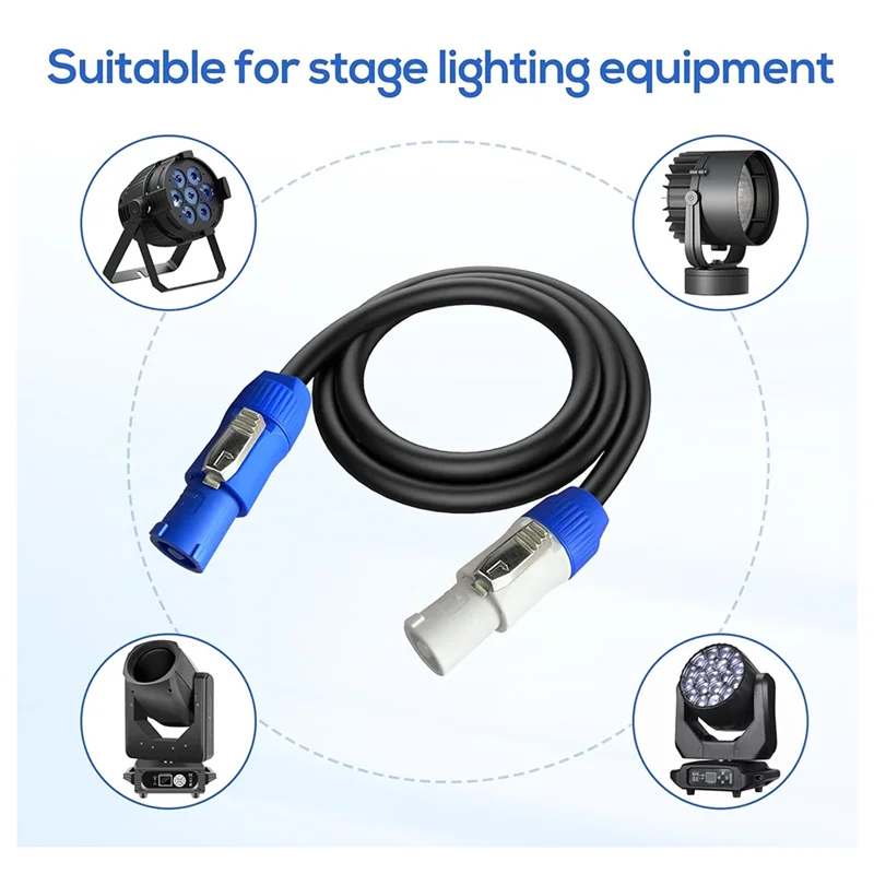 APPLIA-Power Cable 3 Pin For LED Screen Moving Head Stage Light Stable Connection Stage Light Accessories