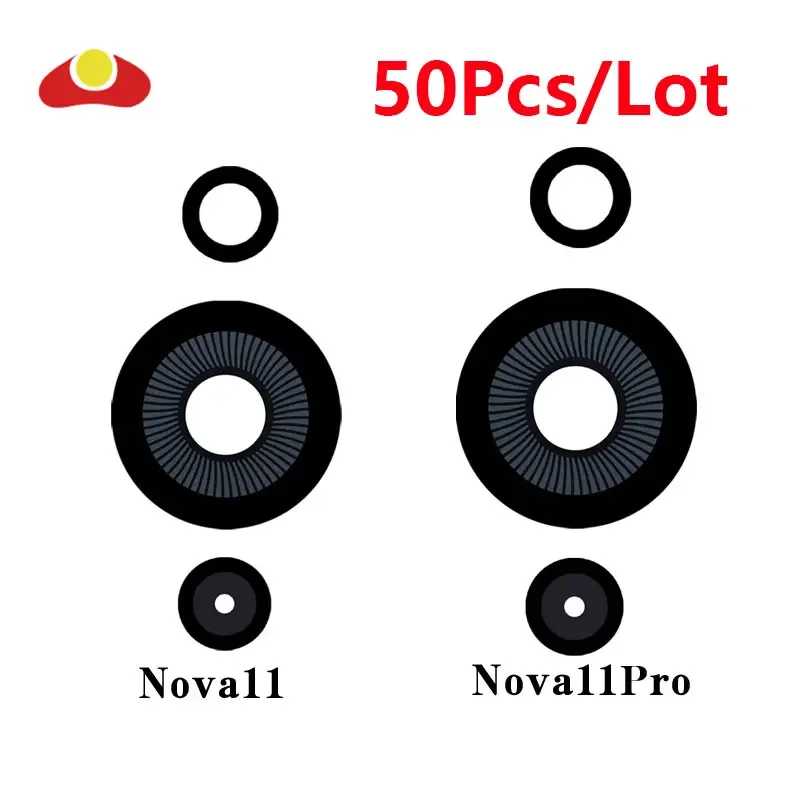 

50Pcs Back Rear Camera Glass Lens For Huawei Nova 11 Pro Nova11 Ultra With Adhesive Sticker Replacement Parts