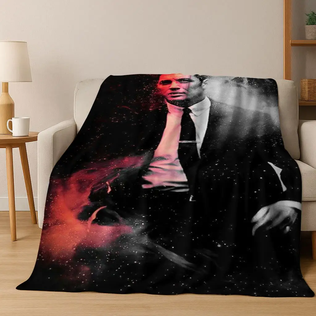 3D Tom Hardy Art Actor Star Flannel Blanket,Cozy Soft Throw Blanket for Home Bedroom Bed Sofa Picnic Office Cover Kids Gift