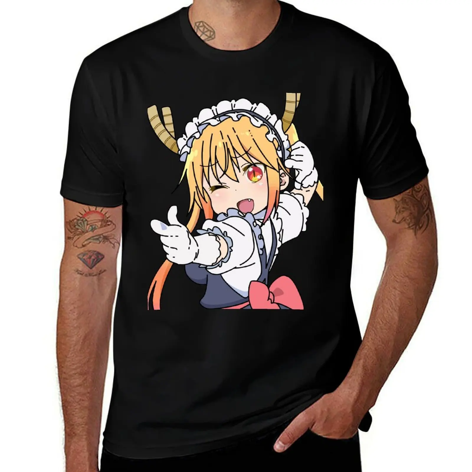 Maid Dragon- Tohru pointing pose T-Shirt Essential Solid Color T-Shirt