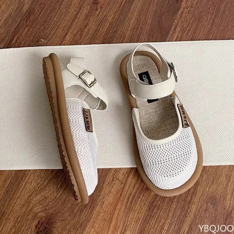 2025 السيدات الصيف الكتان أحذية امرأة باوتو نعال مسطحة الصنادل تنفس مريحة في الهواء الطلق أحذية الشاطئ Zapatos Mujer #1