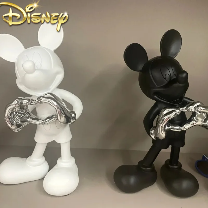 30cm Disney Mickey Mouse Figure Mickey Welcome Guests Toy Resin Model Love Sitting Home Furnishing Birthday Christmas Gifts