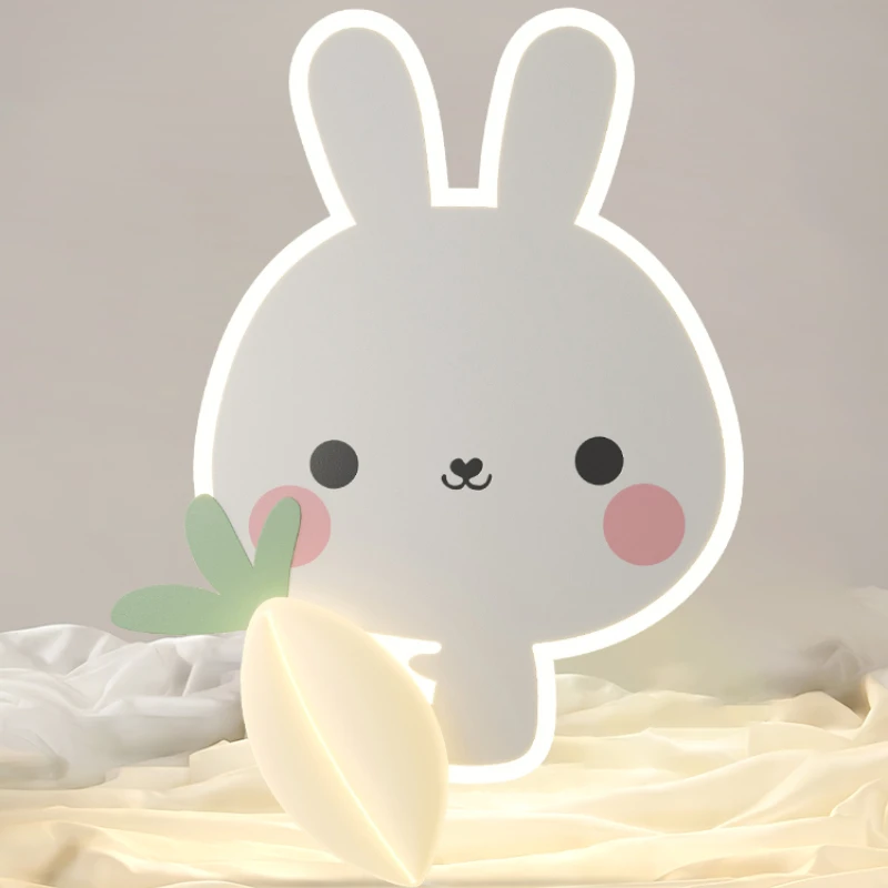 Cartoon bunny creative carrot warm romantic eye protection room light