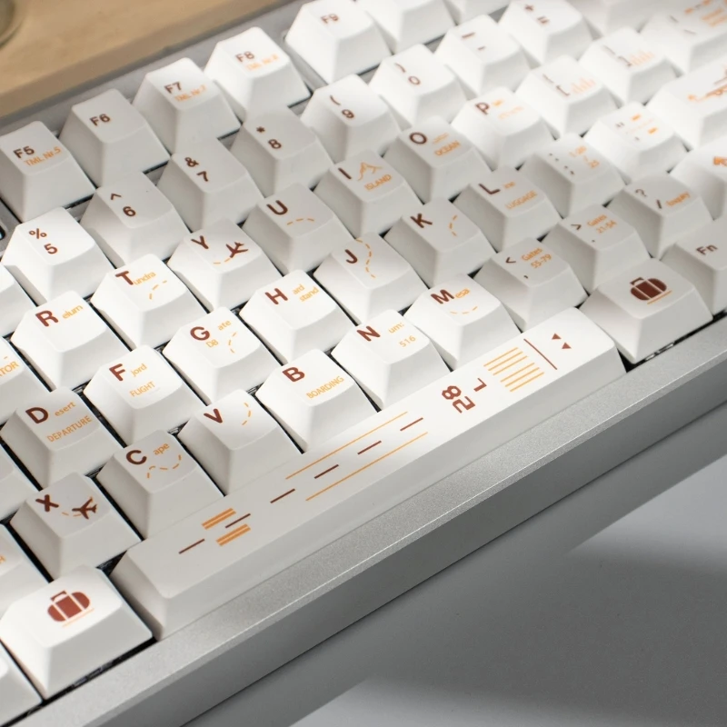 フライトプランキーキャップ PBT 昇華型オリジナル高さキーキャップ 60 80 61/64/68/75/87 メカニカルキーボードドロップシッピング