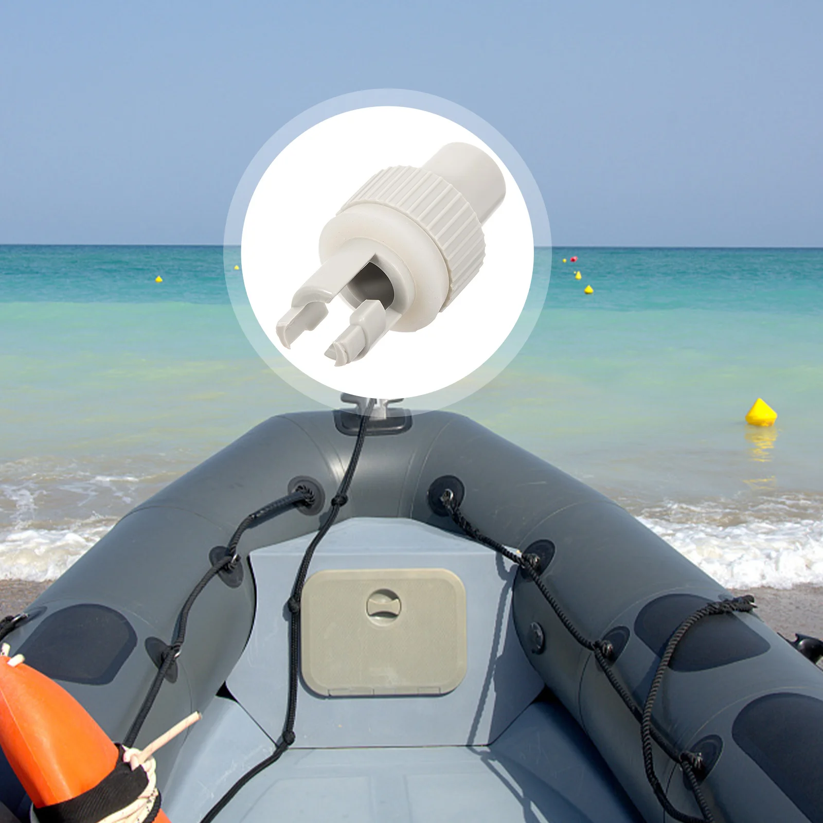 

3pcs Pvc Inflatable Boat Air Valve Adapter Pump Hose For Kayak Canoe Dinghy Pool Quick Inflation Lightweight Portable White