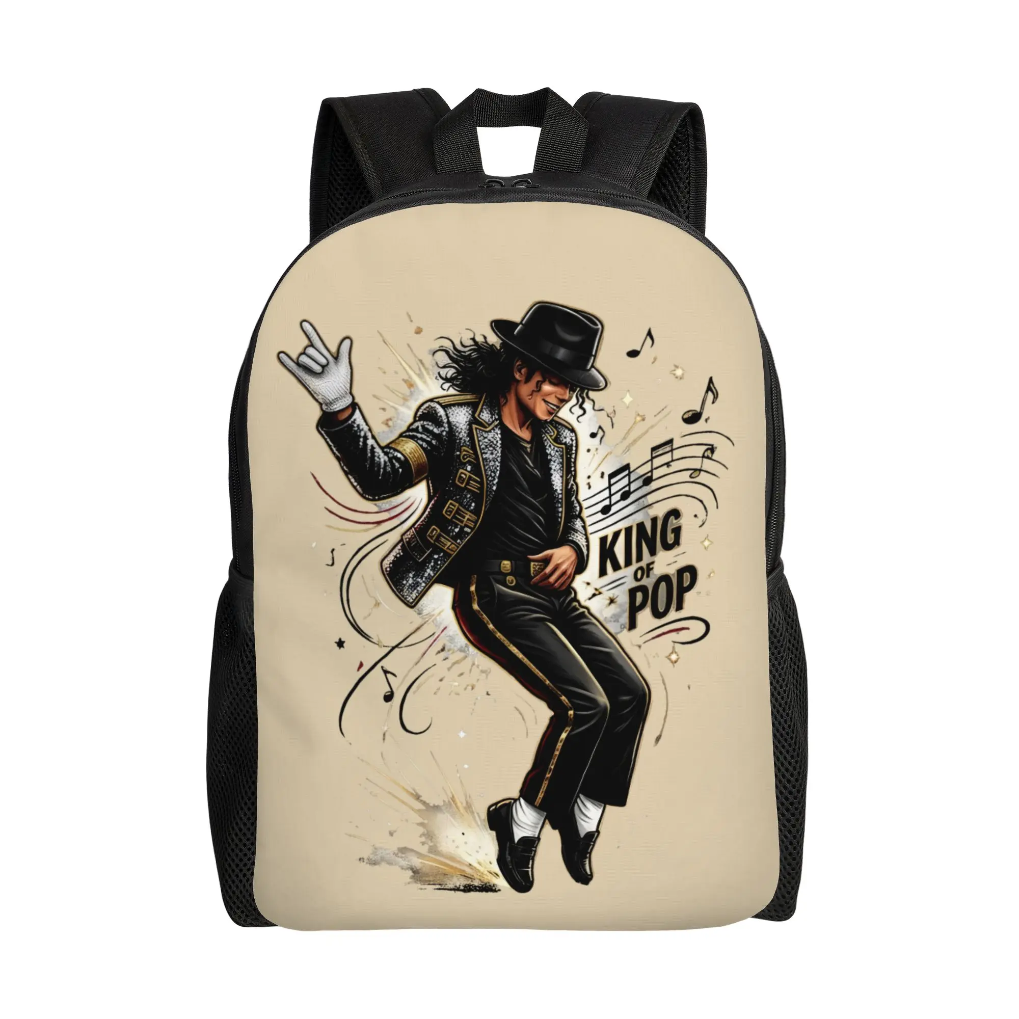 Back to school season MJ King of Pop13 Knapsack  Unisex Solid Backpack