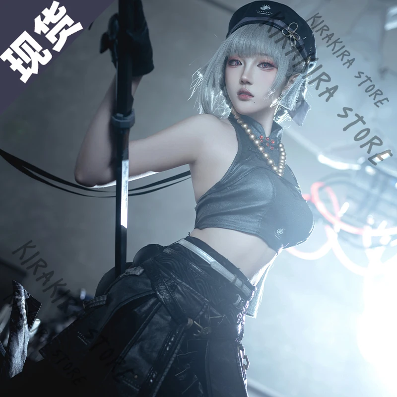 

SANHUA Wig Cosplay Costume Clothes Wuthering Waves Game Characters Woman Role-playing Clothing Apparel Hallowmas Ornaments