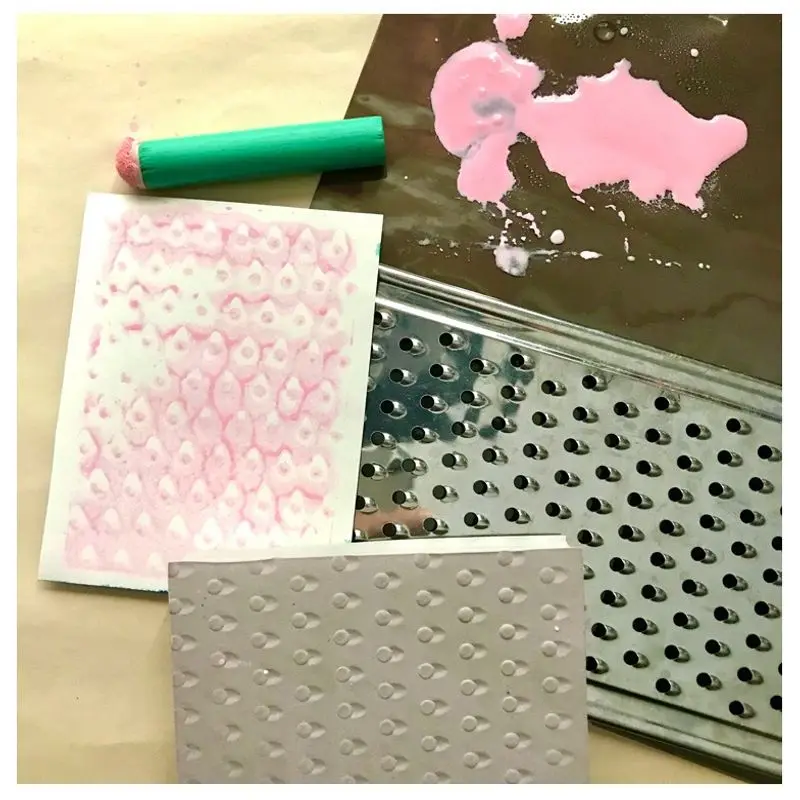 Stanz schaum, um Reverse Stamped Hintergründe Tool Scrap booking zu erstellen