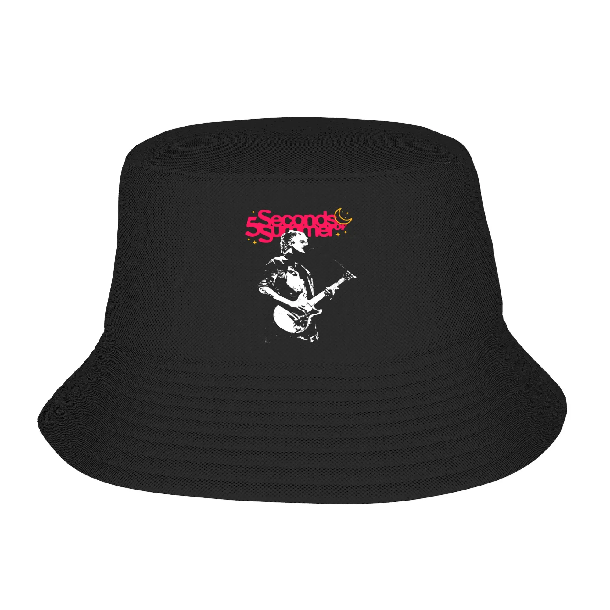 Sillhouette Style Second Of Summer  Bucket Hat For Unisex 5sos Fisherman Hats Fashion Travel Hiking Caps Soft Fold  Sun Hats