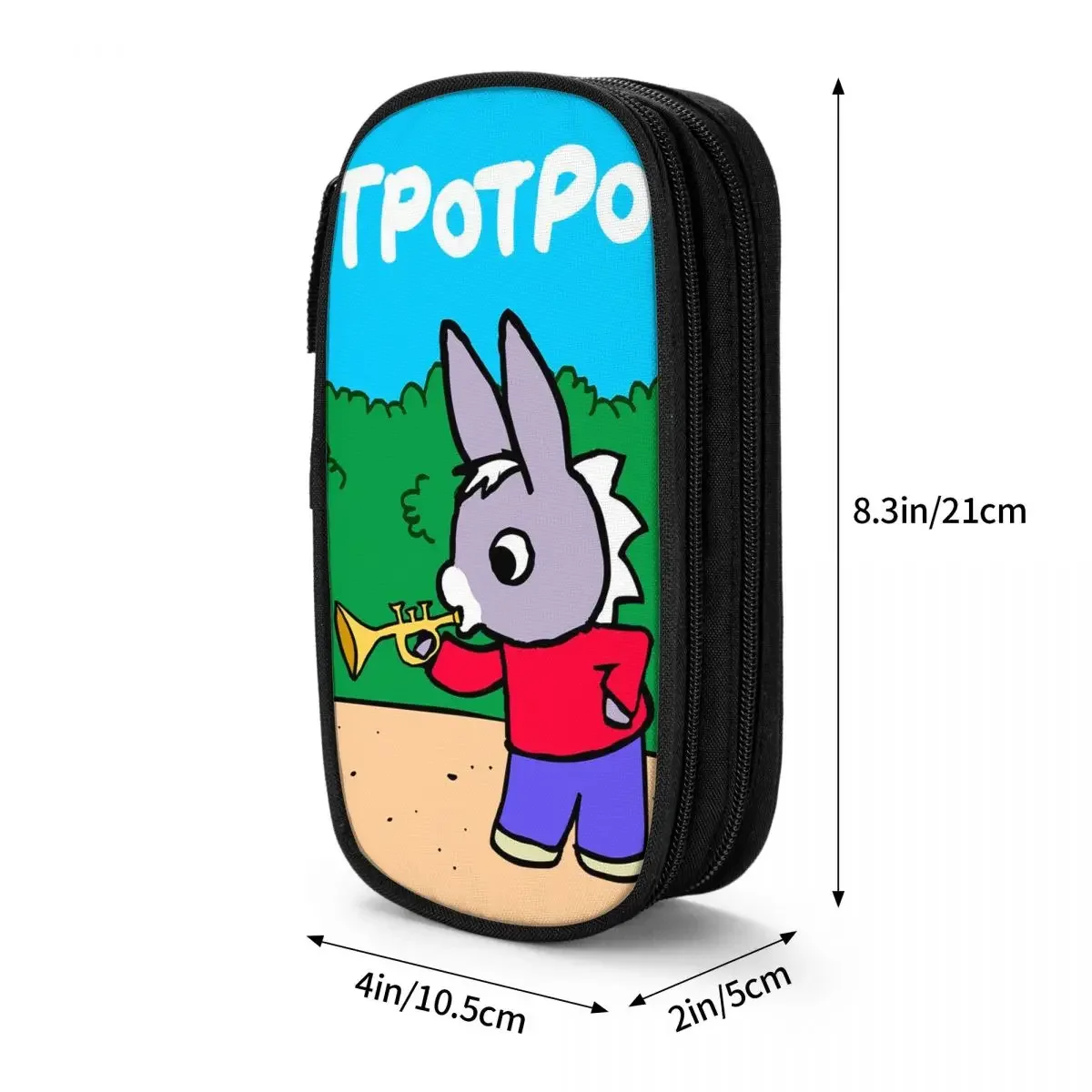 Fun Trotro Cartoon Pencil Cases Kawaii Pencilcases Pen for Girl Boy Large Storage Bag School Supplies Zipper Stationery