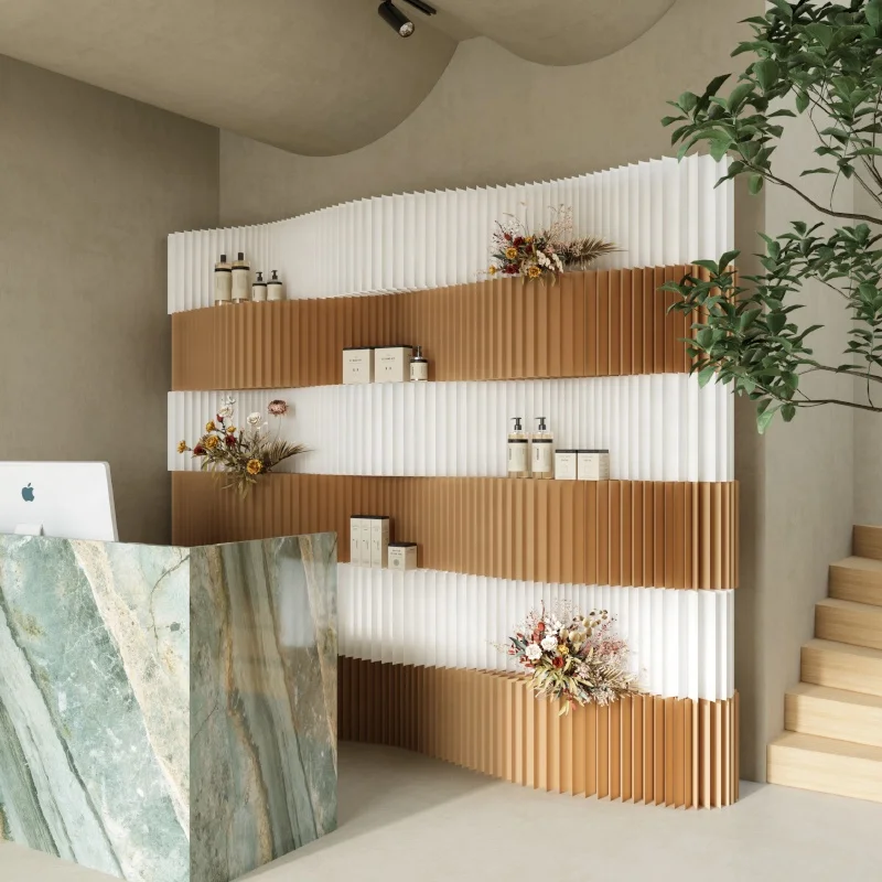 DIY Modular Kraft Paper Honeycomb Partition Wall Folding Portable Room Divider Connectable Screen For Open Office Plan