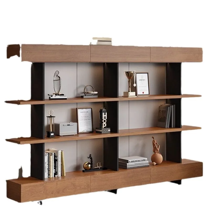 

Wrought iron living room solid wood bookshelf bookcase shelf floor-to-ceiling multi-layer display