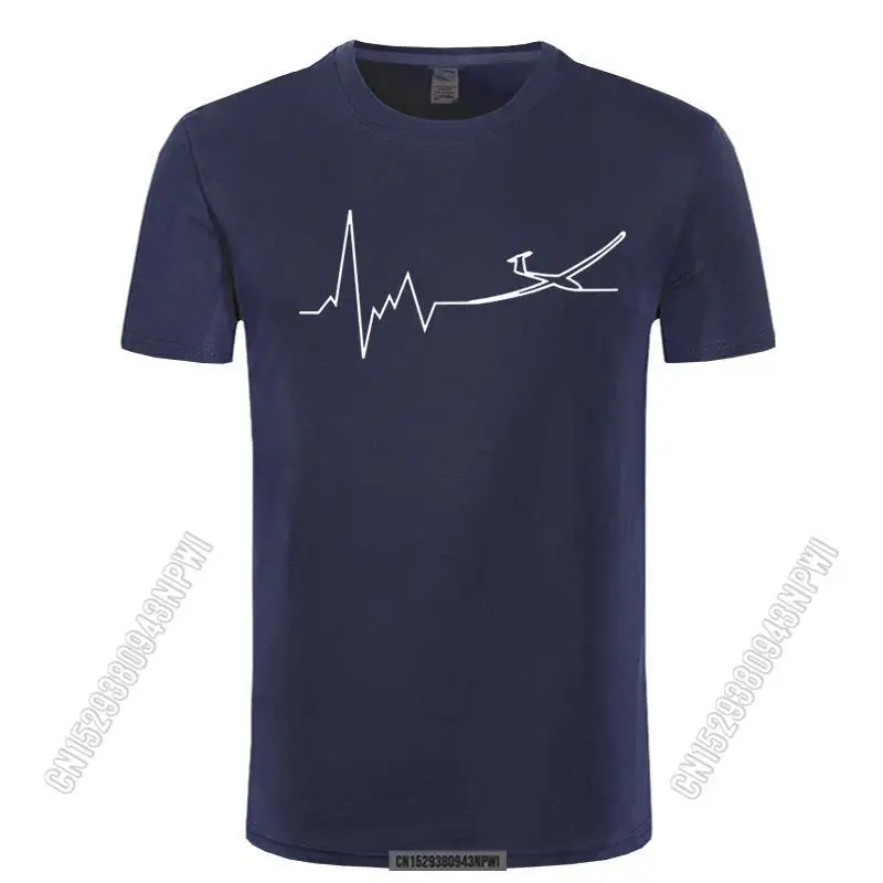 

2022 Heartbeat Glider Printed New Style June July August Summer Pure Cotton T Shirt Men T-Shirt Tee Tops