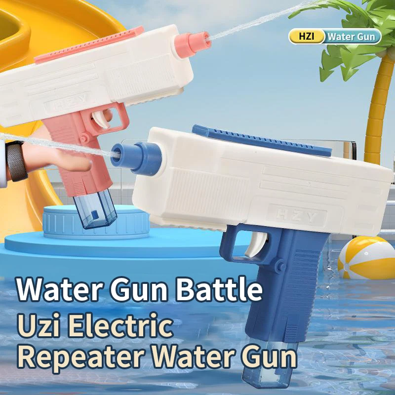 Summer Uzi Electric Water Gun Long Range Outdoor Children\'s Water Playing Toy Splashing Festival