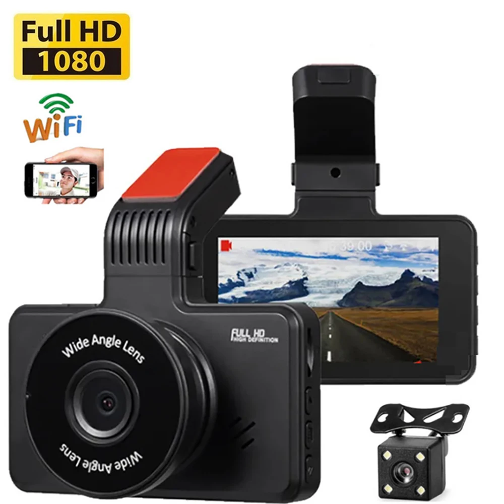 Cámara de salpicadero WiFi Full HD 1080P coche DVR vista trasera cámara de coche grabadora de vídeo accesorios de coche visión nocturna caja negra Dashcam