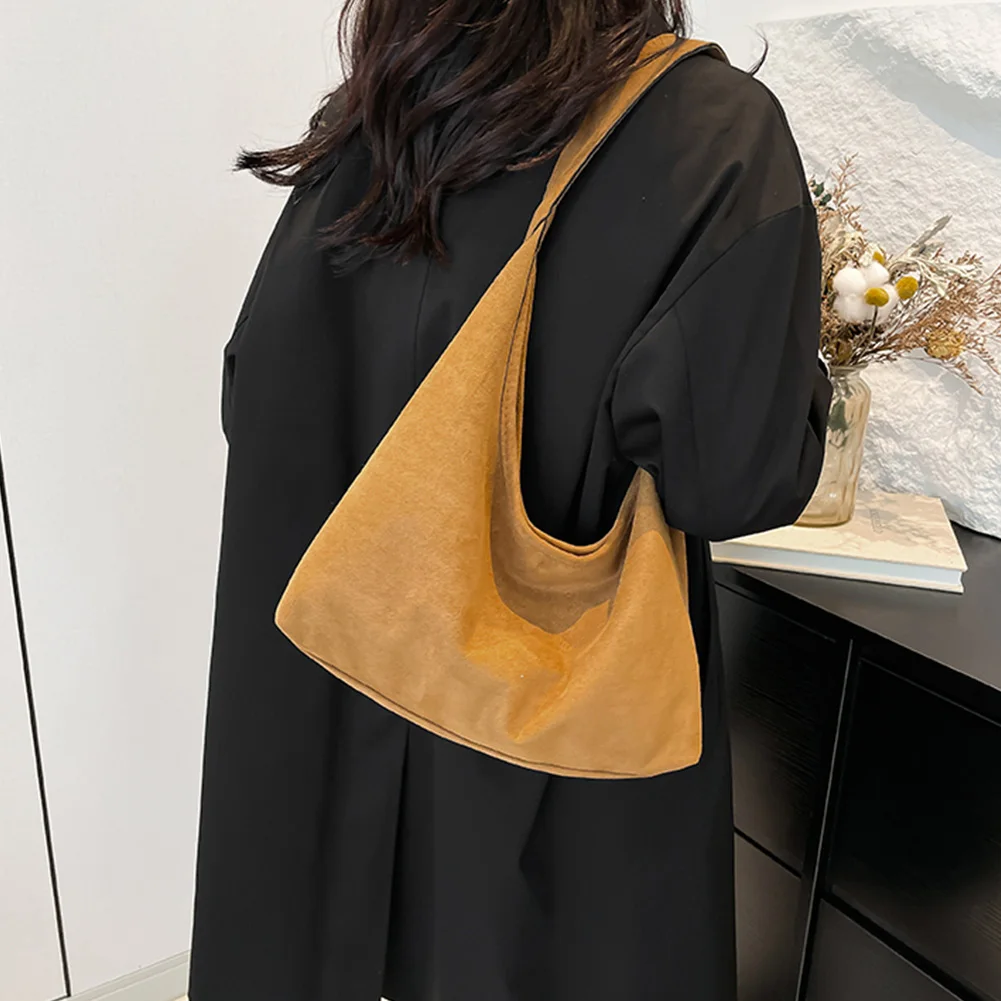 المرأة الجلد المدبوغ مترهل المتشرد حقيبة المغناطيسي إغلاق تحت الإبط حقيبة بلون العصرية حمل حقيبة التسوق حقيبة السفر