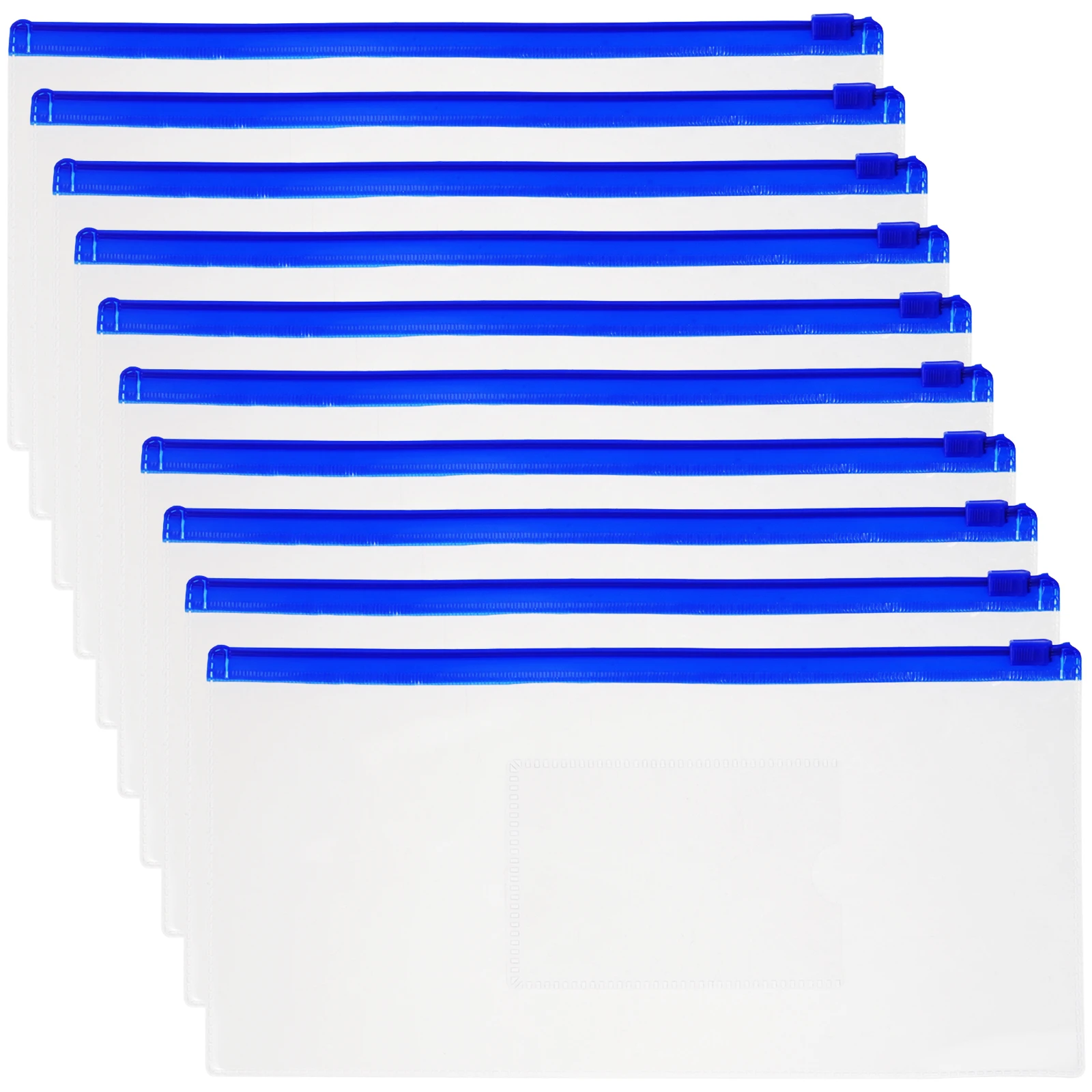 

10pcs A6 Transparent Pencil Bags Zipper Plastic White Thick Stationery Storage School Supplies Travel ganizer File Folder