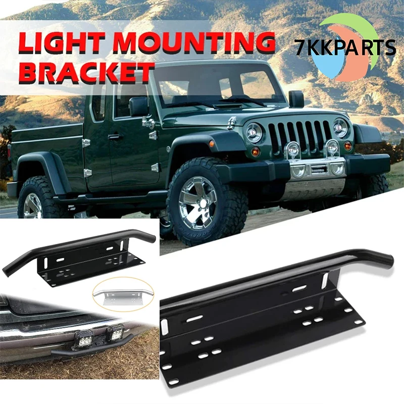 

Universal Car Light Bar Mount Bumper Holder Brackets License Plate SUV Lamp Holder Frame Off Road Accessories Front Bumper Frame